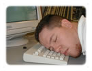 Fatigue causestyplexics to sleep most comfortably on their keyboard